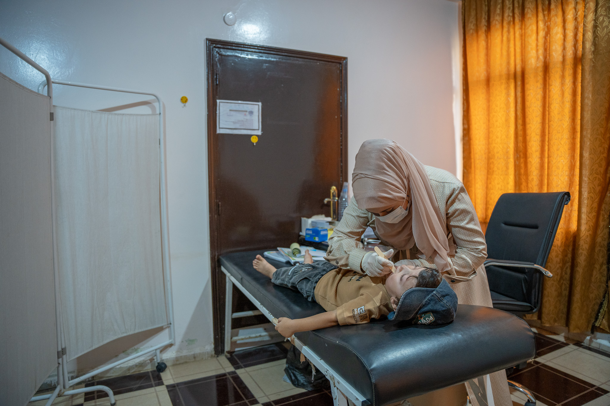 Consultation room at the MSF-supported PHCC in Darat Izza
