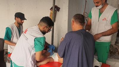 MSF burn Clinic in Gaza