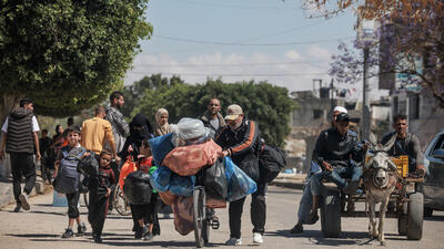 Displaced Palestinians in Rafah