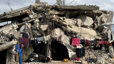The rubbles in Gaza