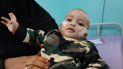baby receiving treatments