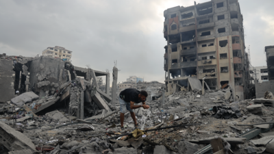 Man drinking water in Gaza