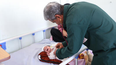 msf doctor with new born