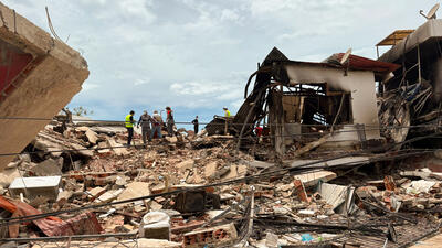building destroyed after earthquake venezuela