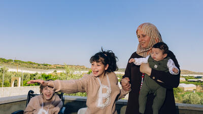 family in the west bank palestine