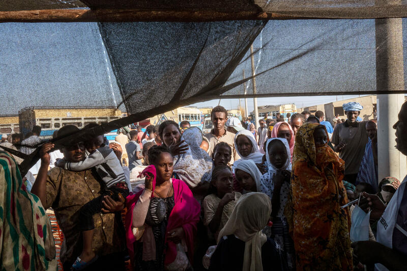 Al Hashaba transit camp for refugees from Ehtiopian Tigray Region