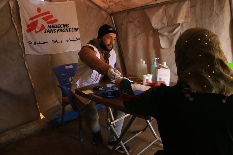  Mobile clinic in Al-Fuqara camp in Al-Dana area