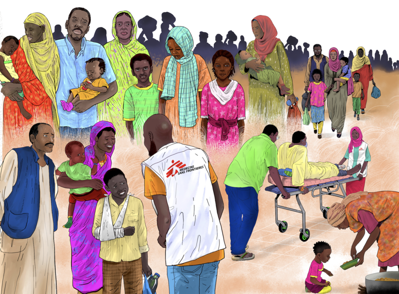 Illustration by Sudanese cartoonists from the Khartoon Magazine network.