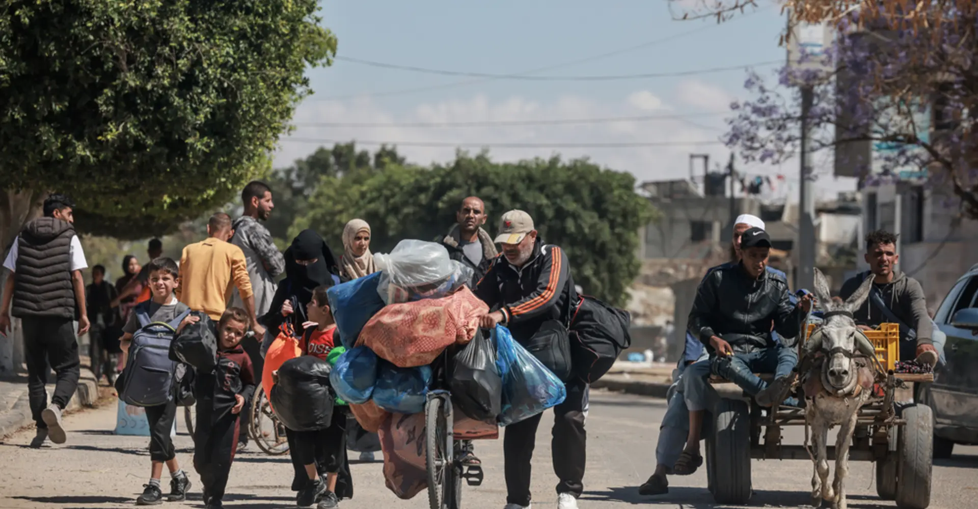 Displaced Palestinians in Rafah