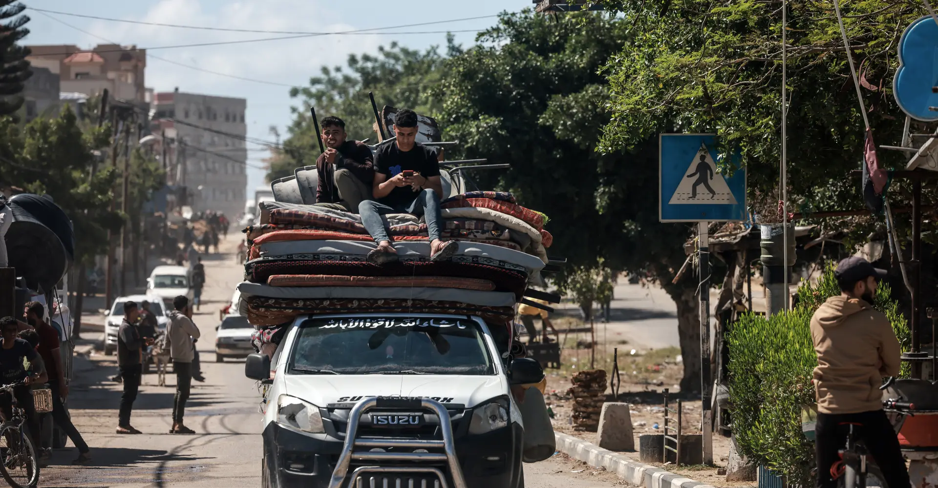 Displaced Palestinians in Rafah