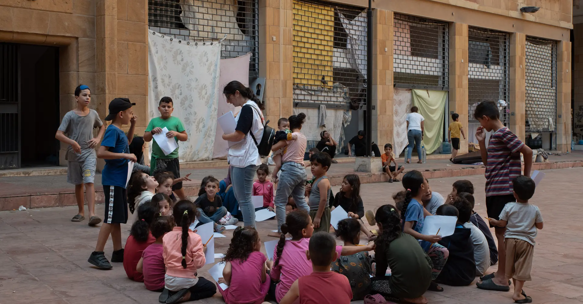 MSF activities in Azarieh shelter