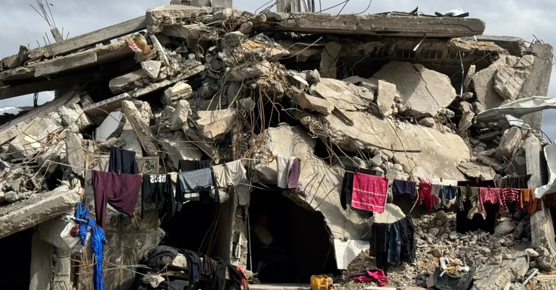 The rubbles in Gaza