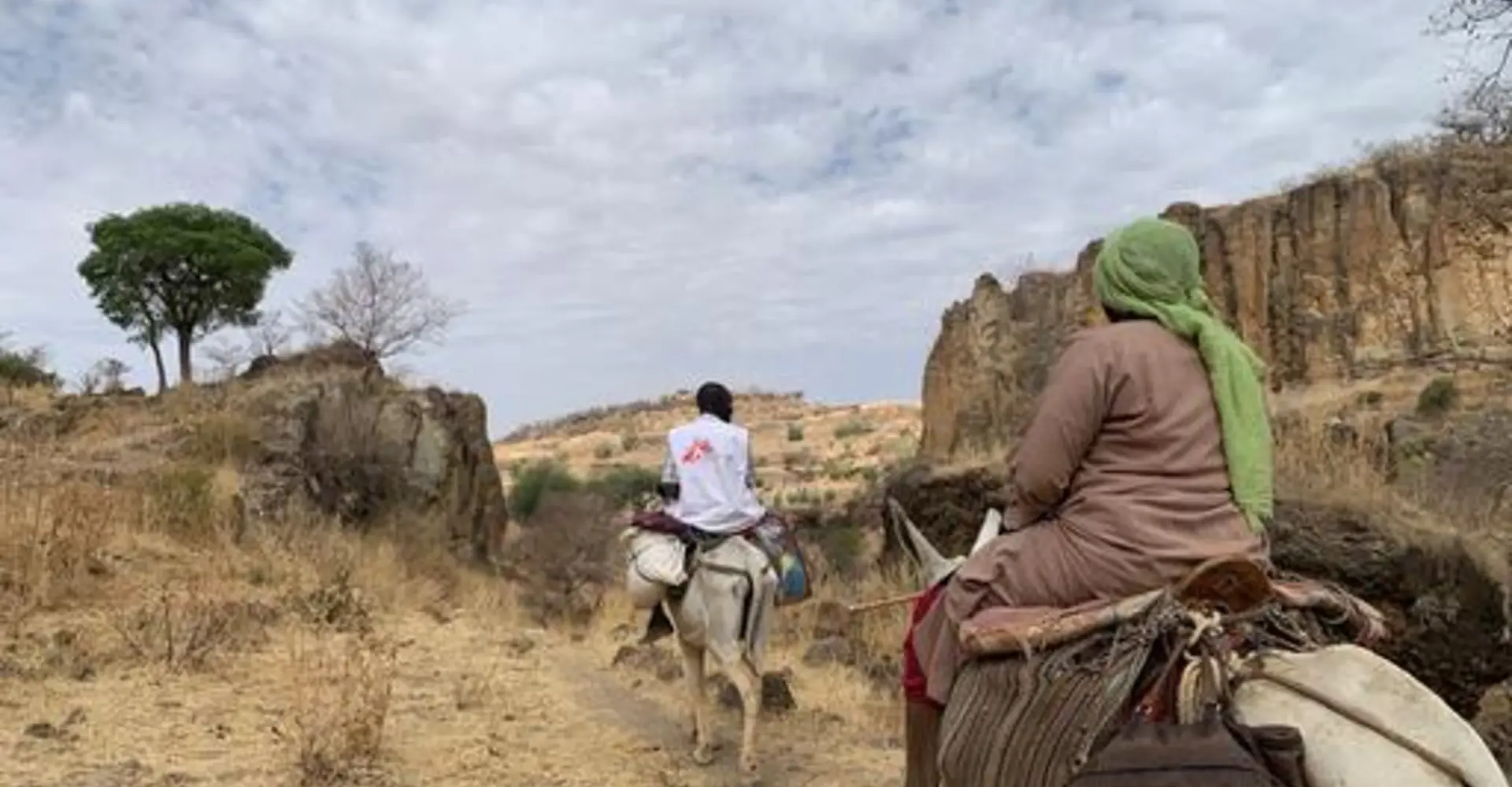 Providing Healthcare To Neglected Population - Jebel Marra MSF team on their way to Dilli village to deliver healthcare supplies. Jebel Marra Mountains, Darfur Region. Sudan
