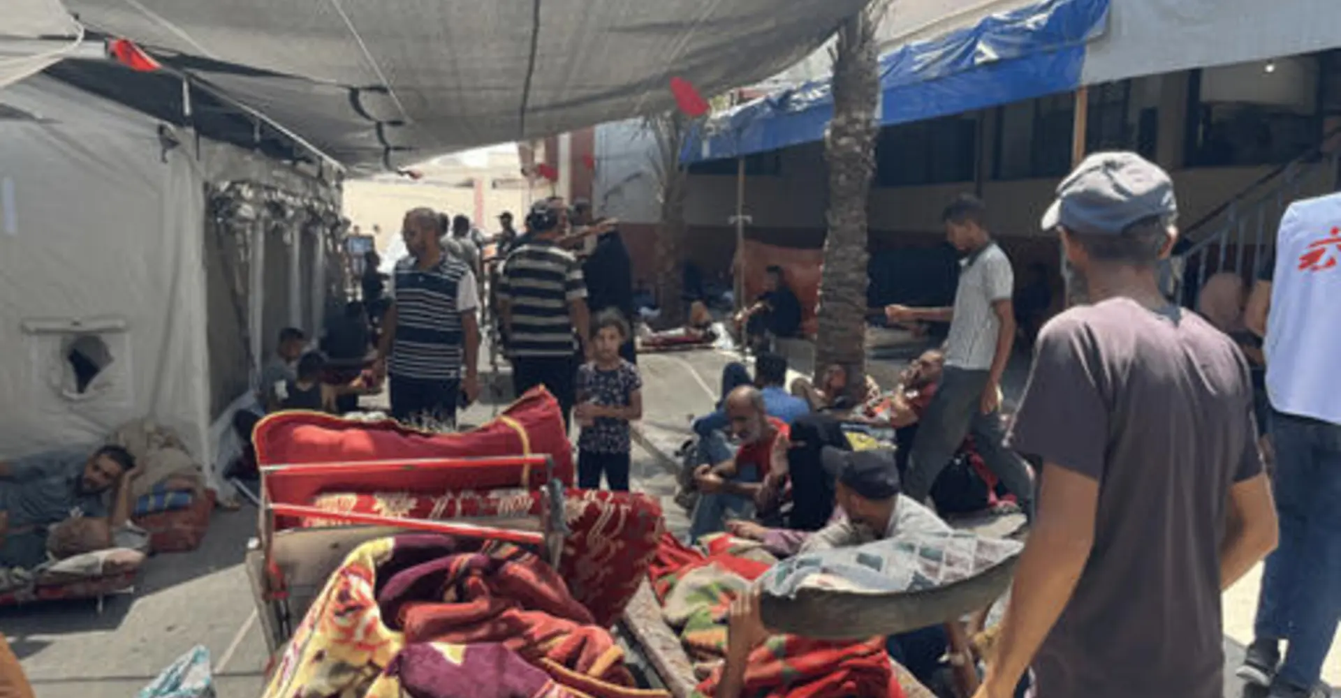 Nasser Hospital in southern Gaza is overcrowded with patients