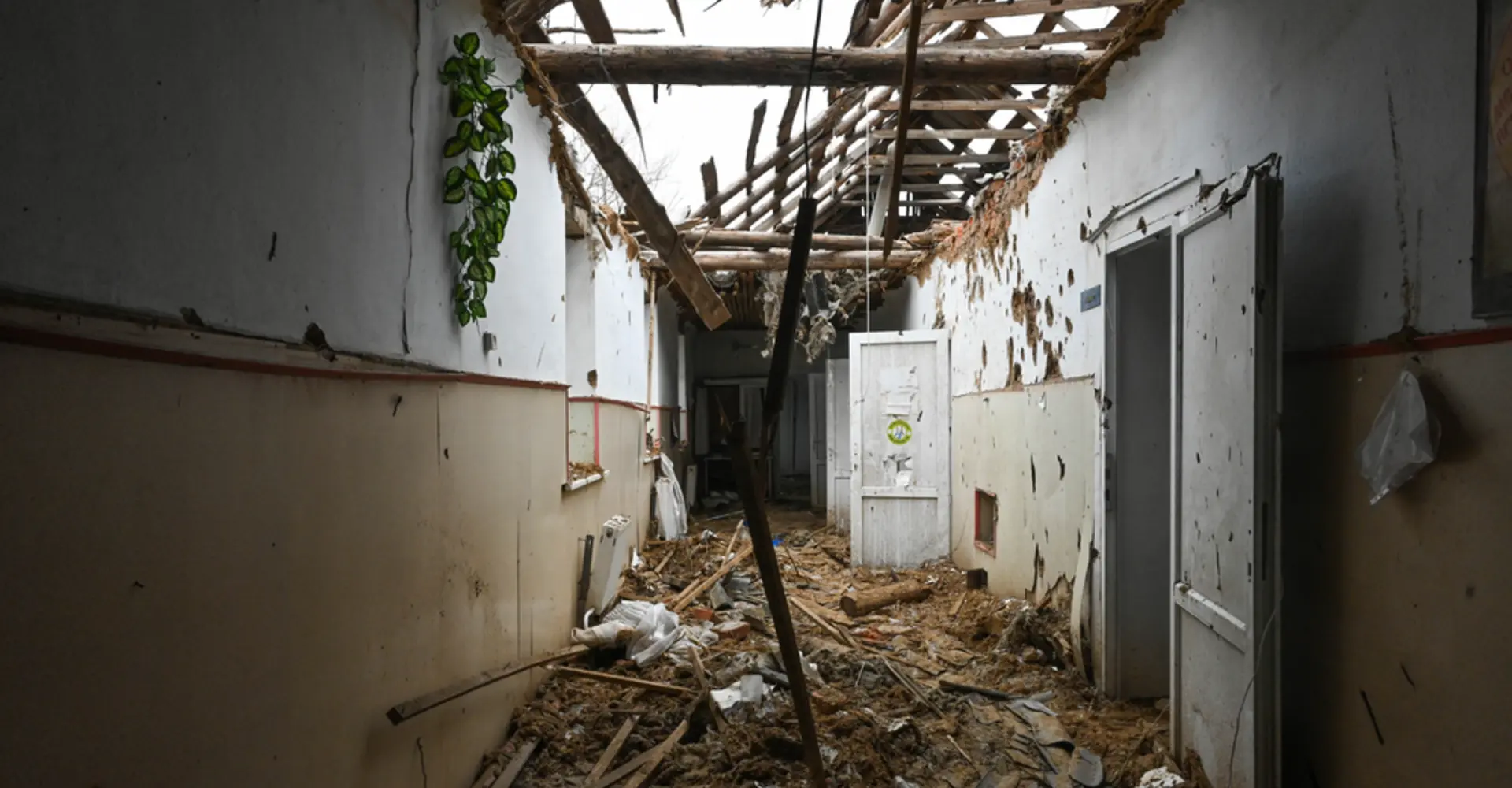 Destroyed hospital