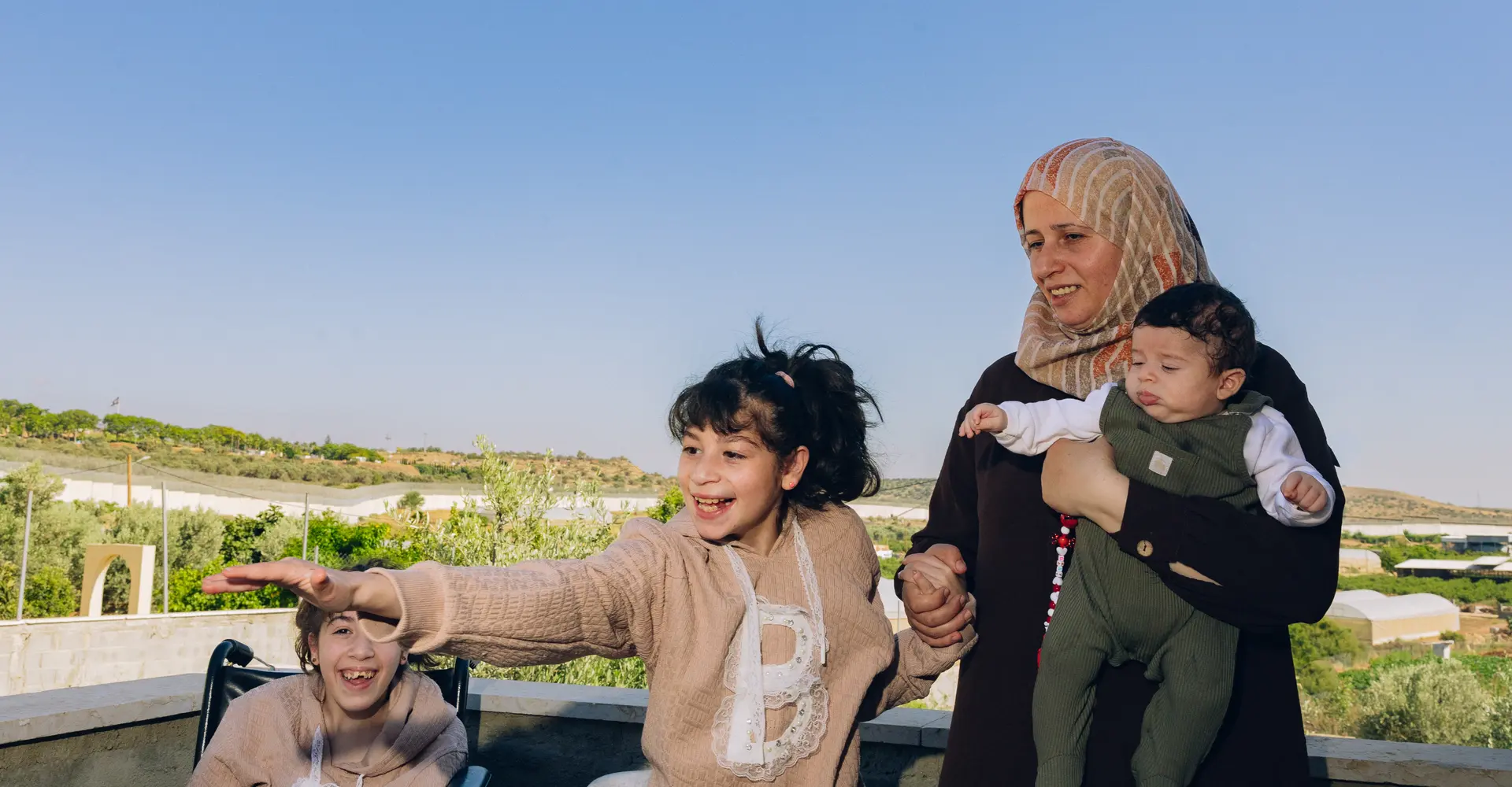 family in the west bank palestine