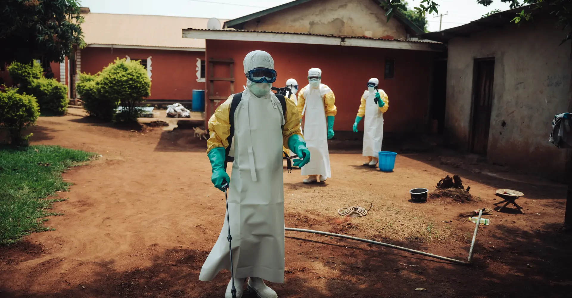 Decontamination teams are visiting the home of a patient who is being treated at the Elikya Ebola treatment centre. She has tested positive for the Bundibugyo virus.