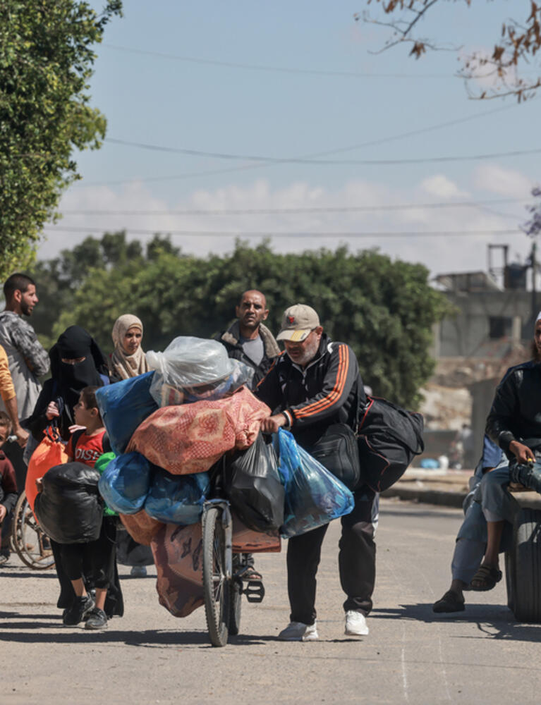 Displaced Palestinians in Rafah