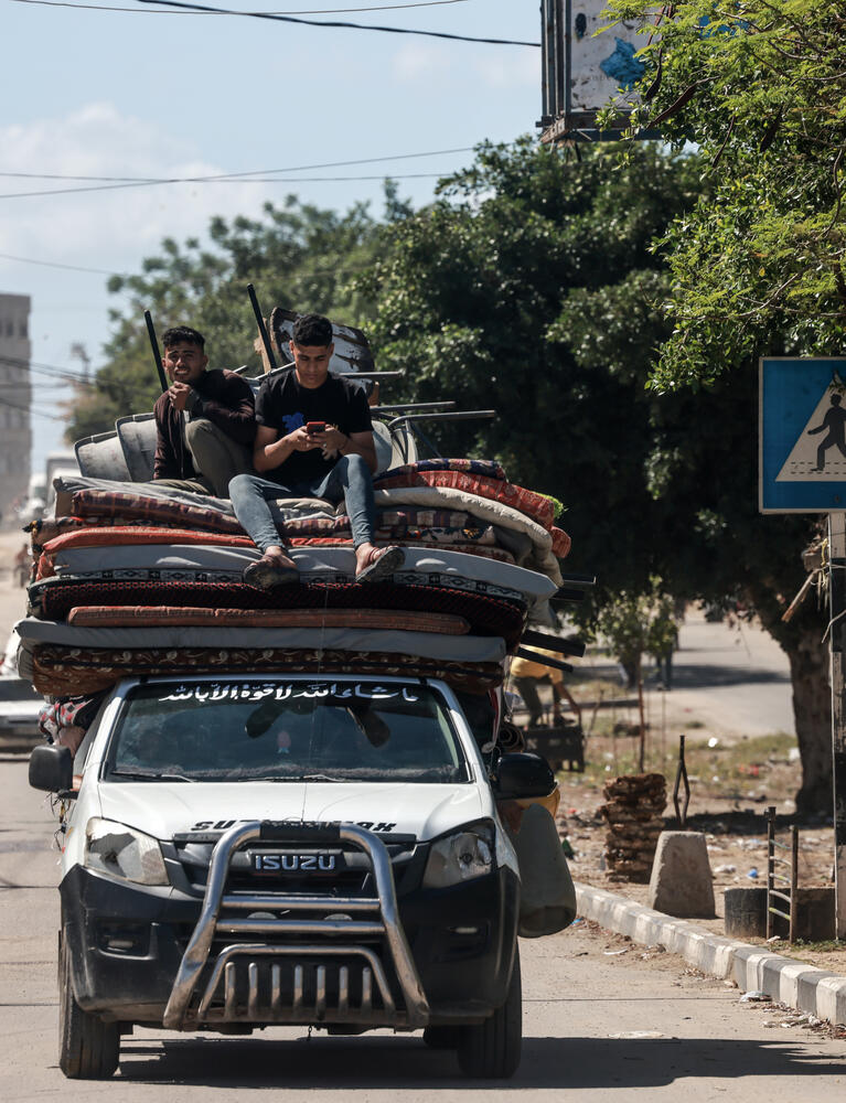 Displaced Palestinians in Rafah