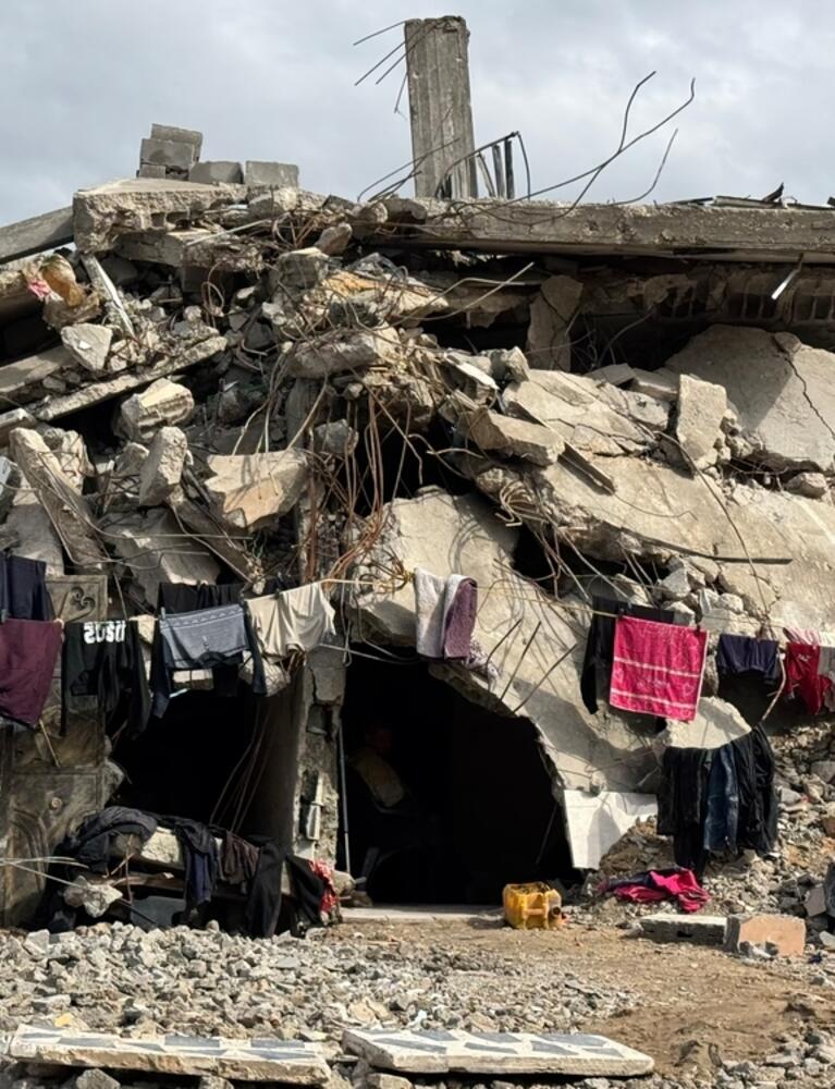 The rubbles in Gaza