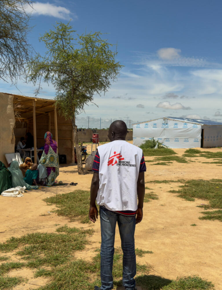 Sudanese refugees in Tine camp